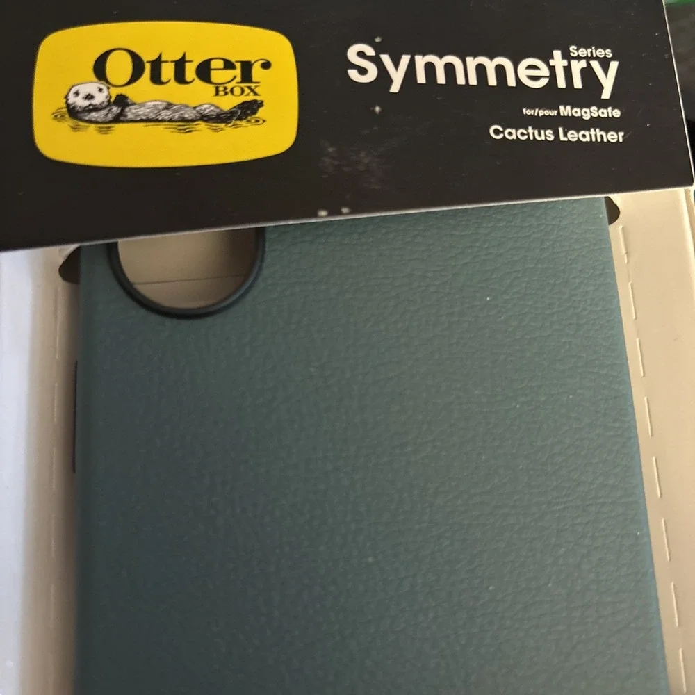 OtterBox Apple iPhone 16 Plus Symmetry Cactus Leather Case MagSafe Teal Green